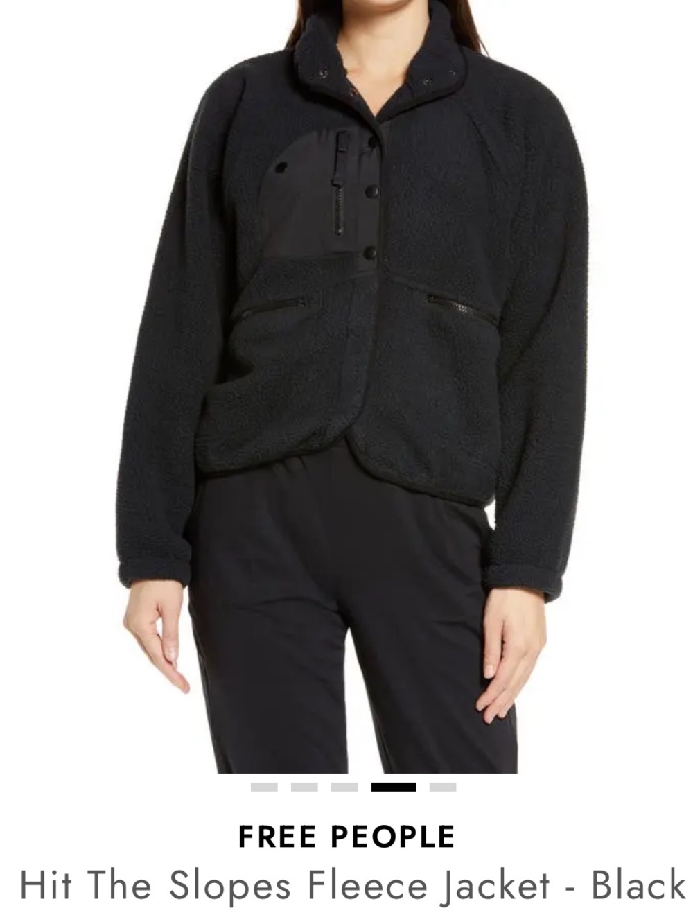 FREE PEOPLE hit the slopes fleece jacket
